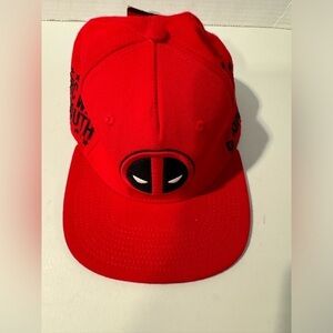 DeadPool Snapback Marvel OSFM Black and Red Hat